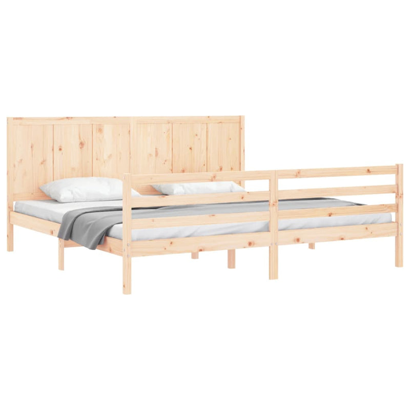 Bed Frame without Mattress 183x203 cm King Solid Wood Payday Deals