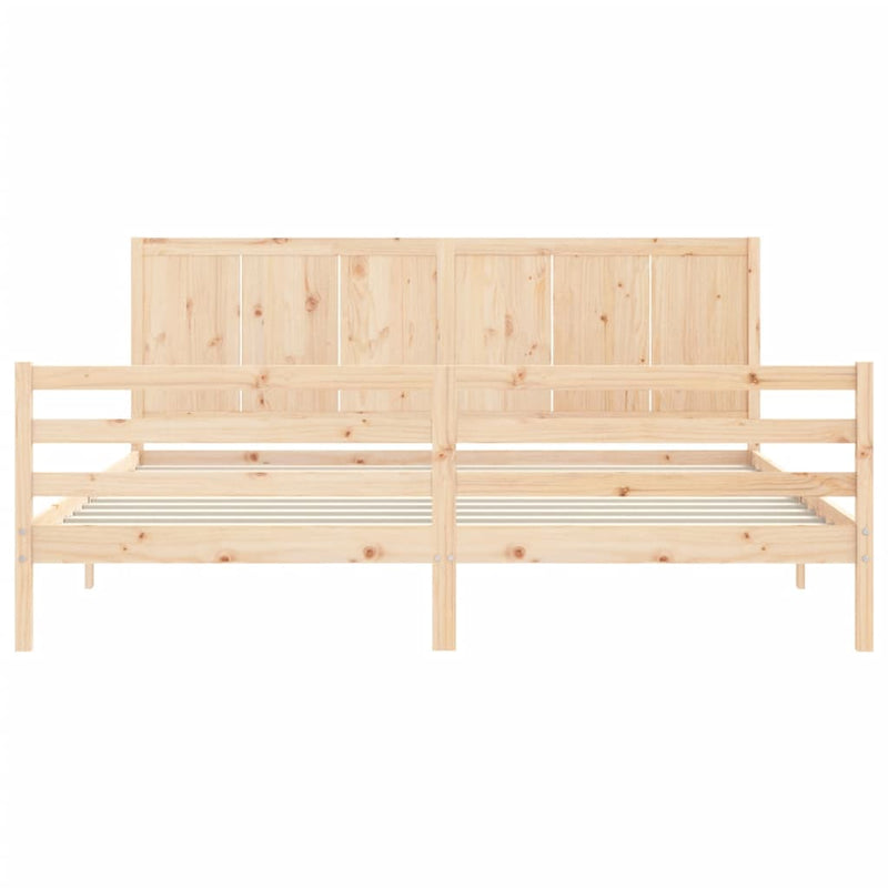 Bed Frame without Mattress 183x203 cm King Solid Wood Payday Deals