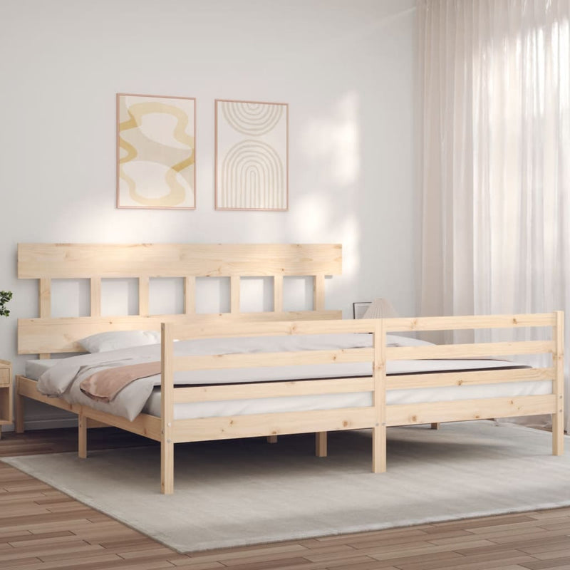 Bed Frame without Mattress 183x203 cm King Solid Wood Payday Deals