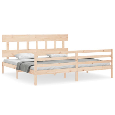 Bed Frame without Mattress 183x203 cm King Solid Wood Payday Deals