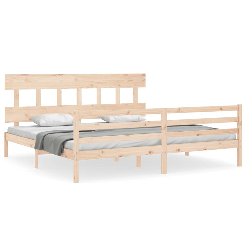 Bed Frame without Mattress 183x203 cm King Solid Wood Payday Deals