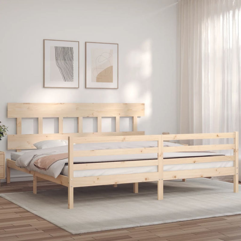 Bed Frame without Mattress 183x203 cm King Solid Wood Payday Deals