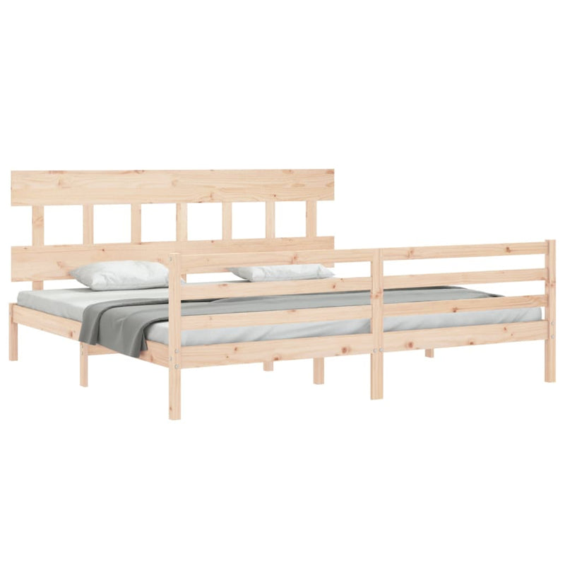 Bed Frame without Mattress 183x203 cm King Solid Wood Payday Deals