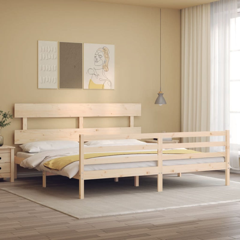 Bed Frame without Mattress 183x203 cm King Solid Wood Payday Deals