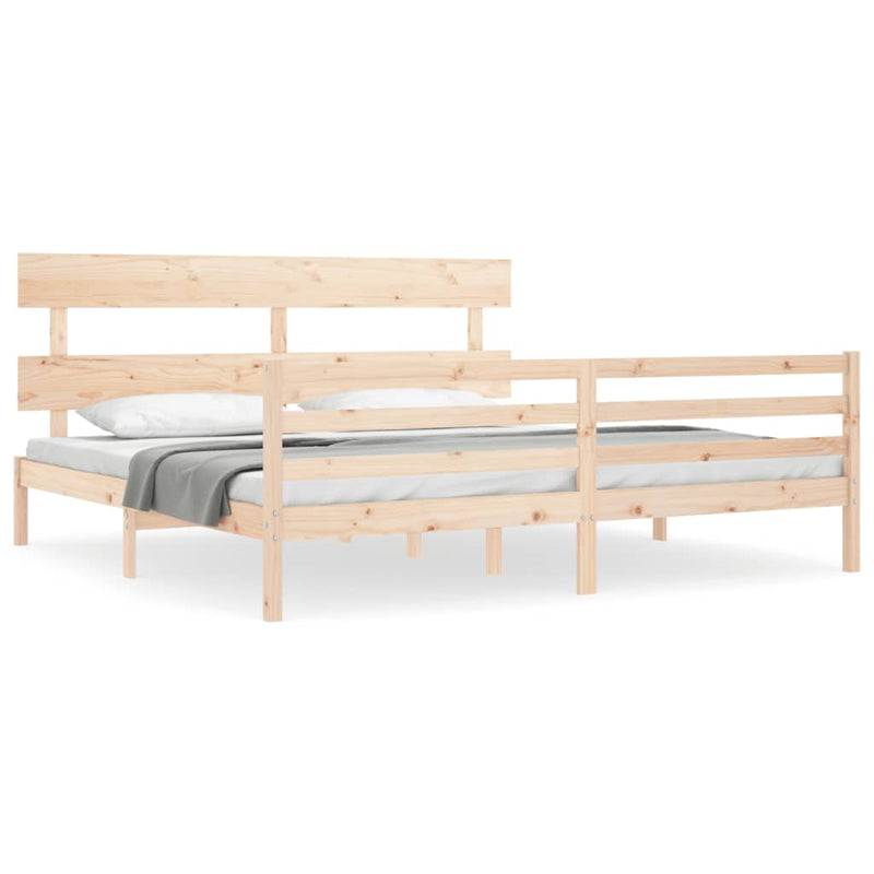 Bed Frame without Mattress 183x203 cm King Solid Wood Payday Deals