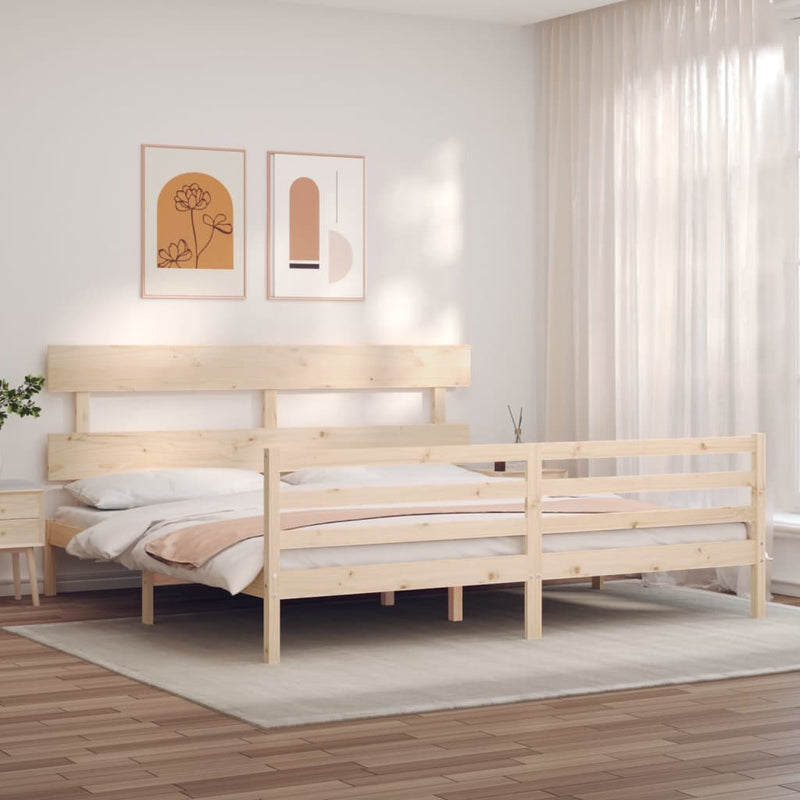 Bed Frame without Mattress 183x203 cm King Solid Wood Payday Deals