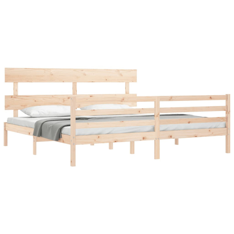 Bed Frame without Mattress 183x203 cm King Solid Wood Payday Deals