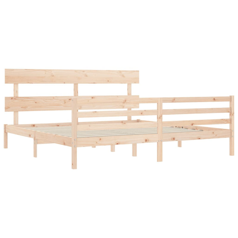 Bed Frame without Mattress 183x203 cm King Solid Wood Payday Deals