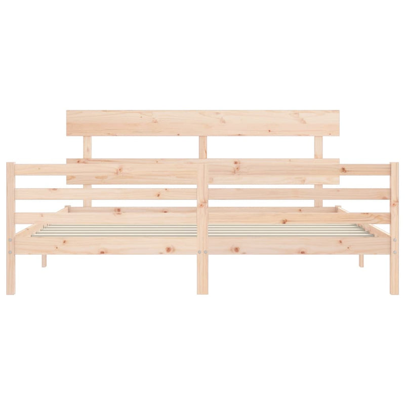 Bed Frame without Mattress 183x203 cm King Solid Wood Payday Deals