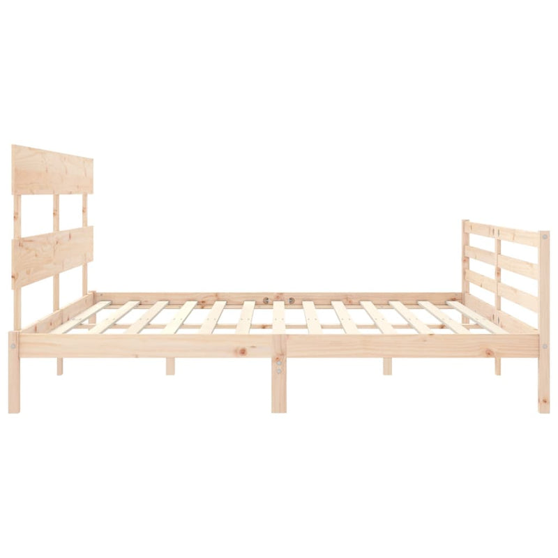 Bed Frame without Mattress 183x203 cm King Solid Wood Payday Deals