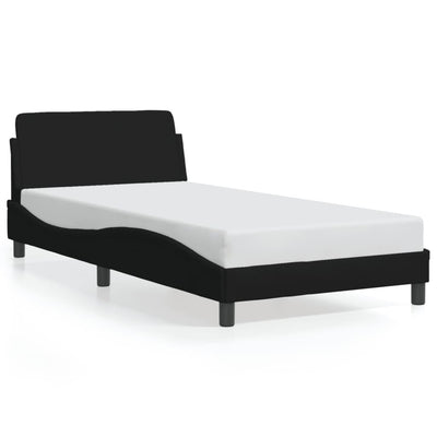 Bed Frame without Mattress Black 107x203 cm King Single Fabric Payday Deals