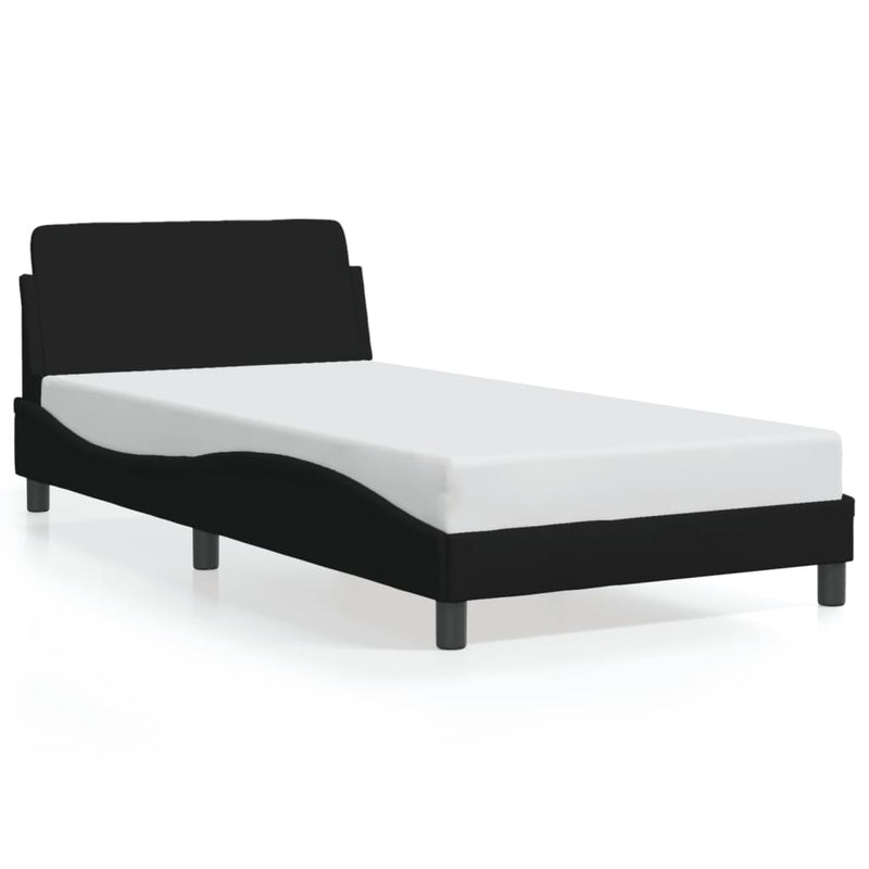 Bed Frame without Mattress Black 107x203 cm King Single Fabric Payday Deals
