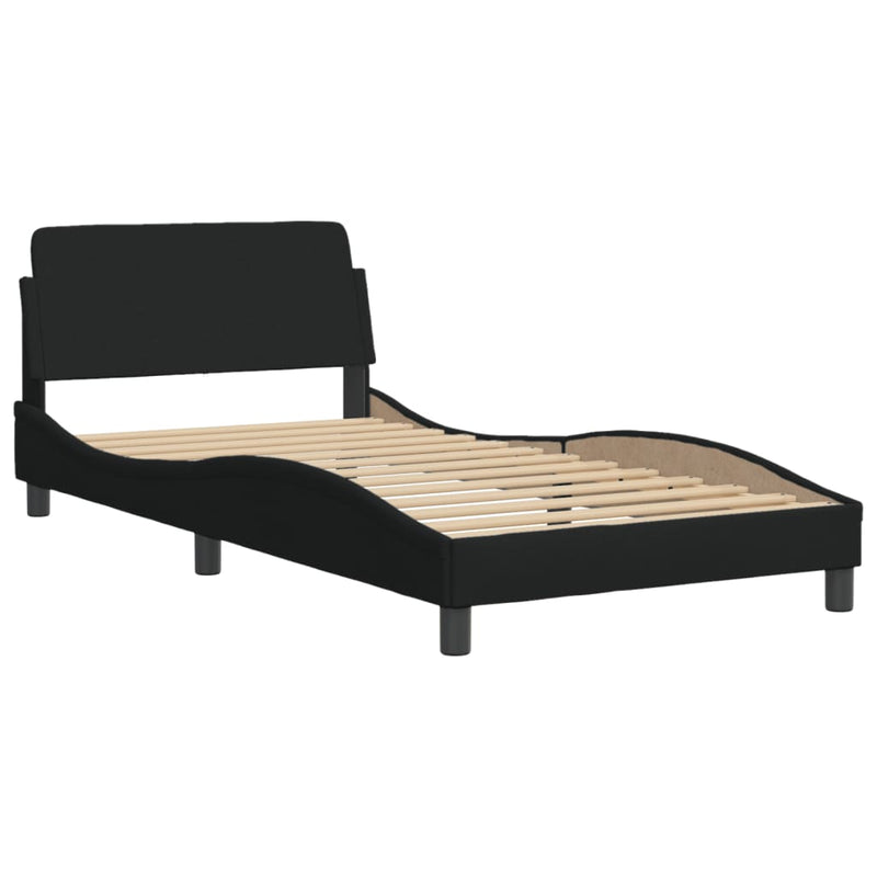 Bed Frame without Mattress Black 107x203 cm King Single Fabric Payday Deals