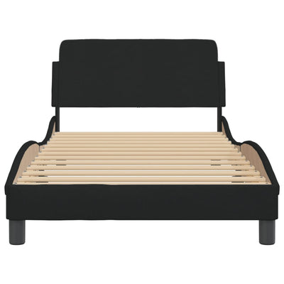 Bed Frame without Mattress Black 107x203 cm King Single Fabric Payday Deals