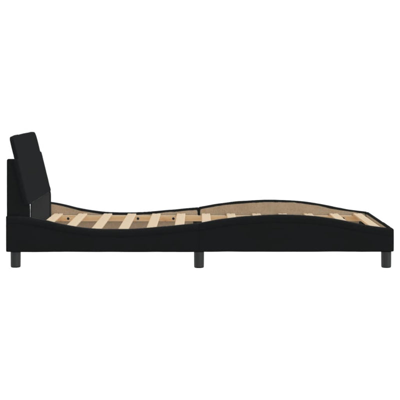 Bed Frame without Mattress Black 107x203 cm King Single Fabric Payday Deals