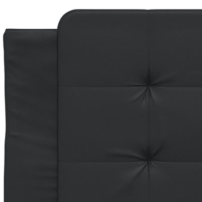 Bed Frame without Mattress Black 107x203 cm King Single Faux Leather Payday Deals