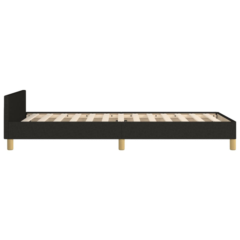Bed Frame without Mattress Black 107x203 cm King Single Size Fabric Payday Deals