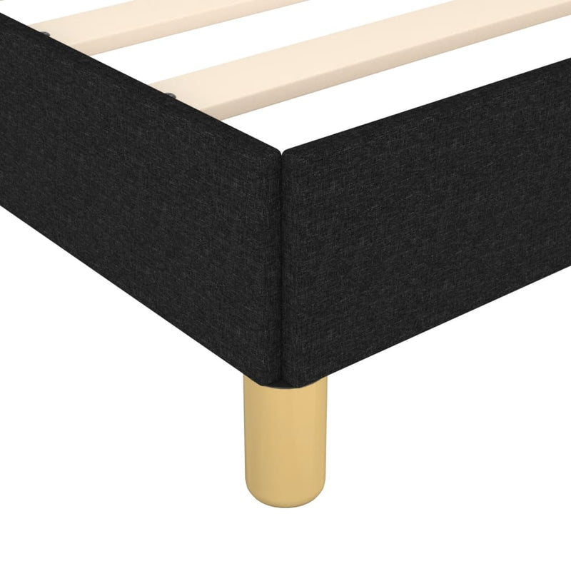 Bed Frame without Mattress Black 107x203 cm King Single Size Fabric Payday Deals