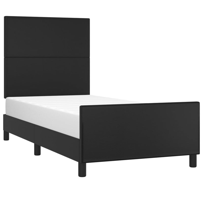 Bed Frame without Mattress Black 107x203 cm King Single Size Velvet Payday Deals