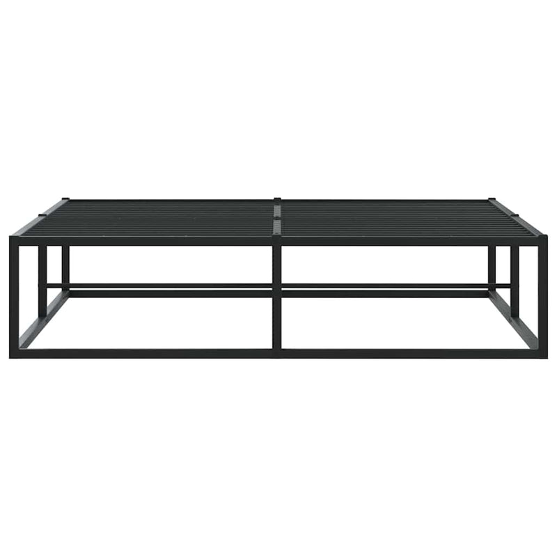 Bed Frame without Mattress Black 137x187 cm Double Metal Payday Deals