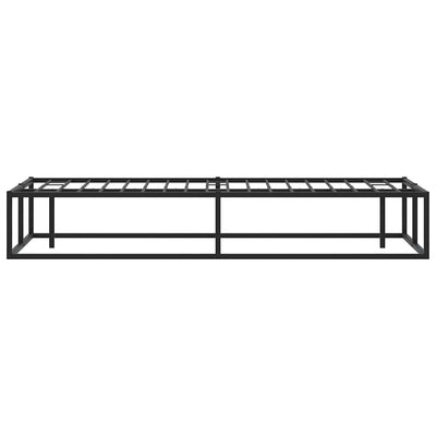 Bed Frame without Mattress Black 137x187 cm Double Metal Payday Deals