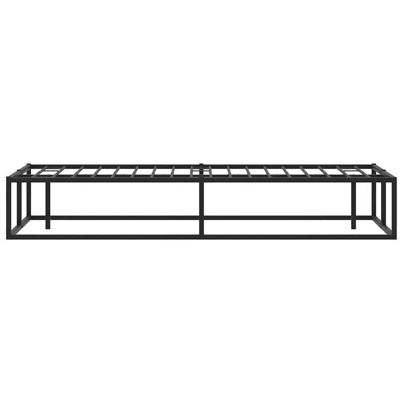 Bed Frame without Mattress Black 137x187 cm Double Metal Payday Deals