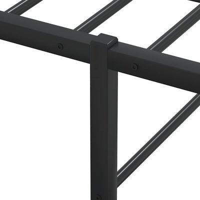 Bed Frame without Mattress Black 137x187 cm Double Metal Payday Deals