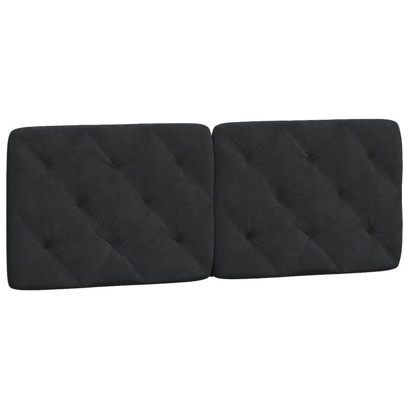 Bed Frame without Mattress Black 137x187 cm Double Velvet Payday Deals