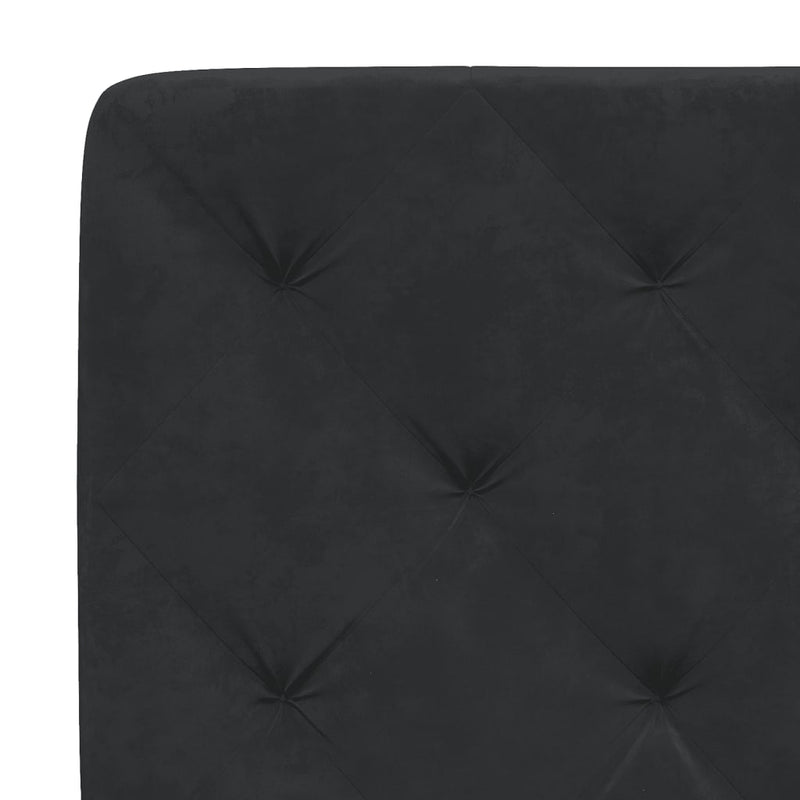 Bed Frame without Mattress Black 137x187 cm Double Velvet Payday Deals