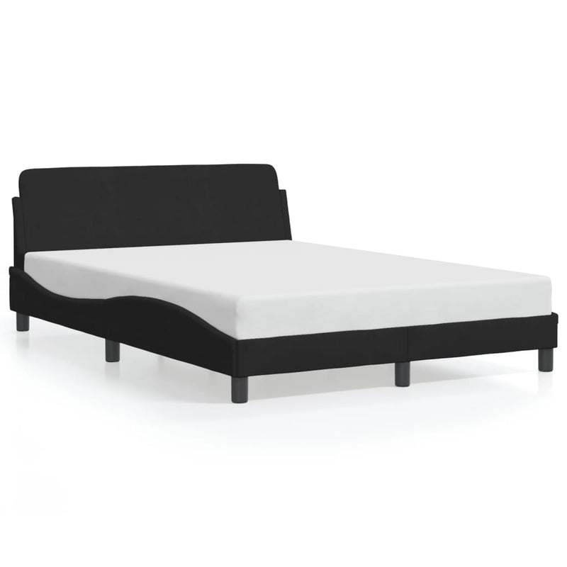 Bed Frame without Mattress Black 137x187 cm Double Velvet Payday Deals
