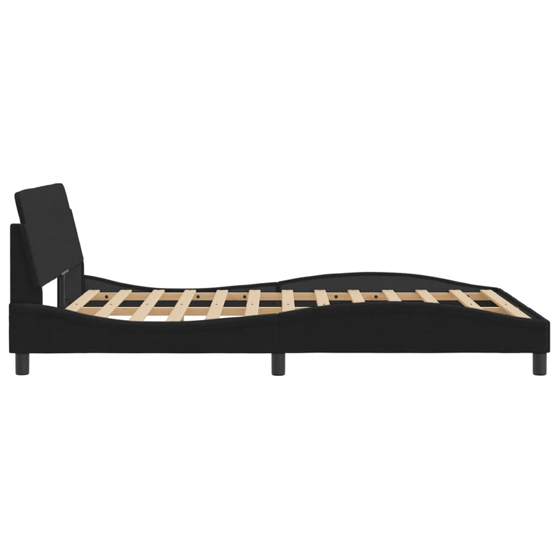 Bed Frame without Mattress Black 137x187 cm Double Velvet Payday Deals