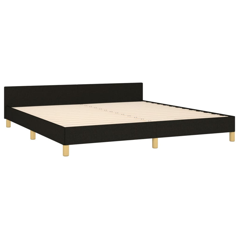 Bed Frame without Mattress Black 152x203 cm Queen Fabric Payday Deals