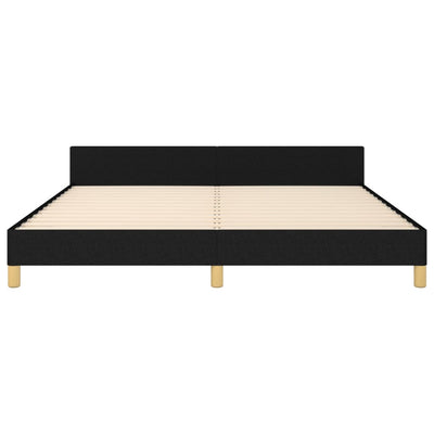 Bed Frame without Mattress Black 152x203 cm Queen Fabric Payday Deals