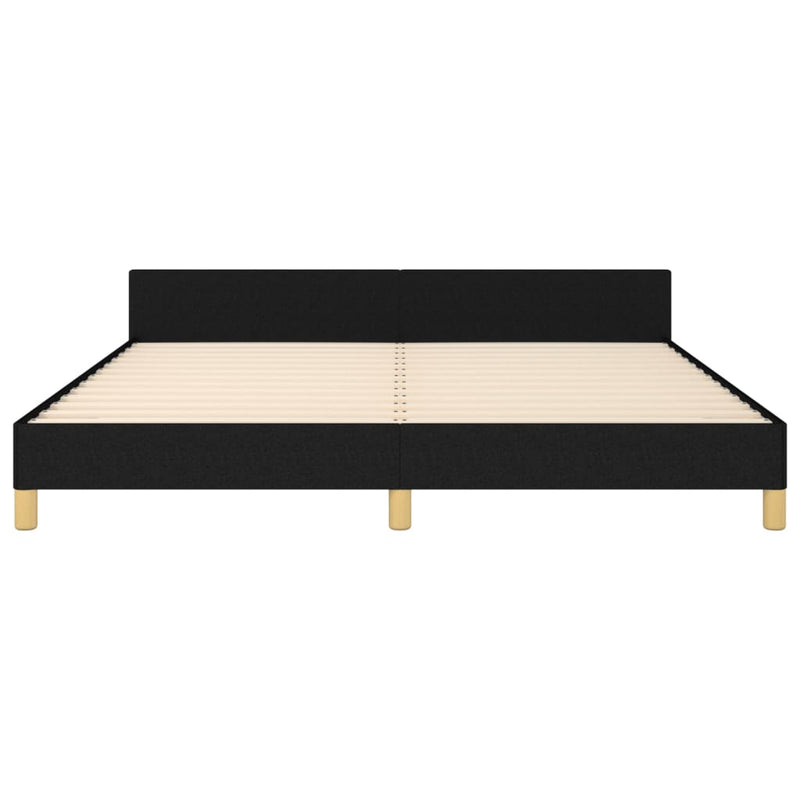 Bed Frame without Mattress Black 152x203 cm Queen Fabric Payday Deals