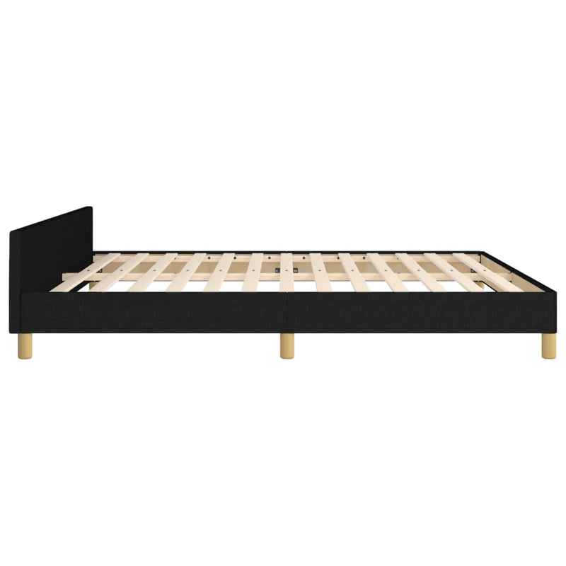 Bed Frame without Mattress Black 152x203 cm Queen Fabric Payday Deals
