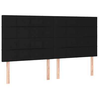 Bed Frame without Mattress Black 152x203 cm Queen Fabric Payday Deals