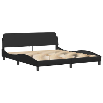 Bed Frame without Mattress Black 183x203 cm King Faux Leather Payday Deals