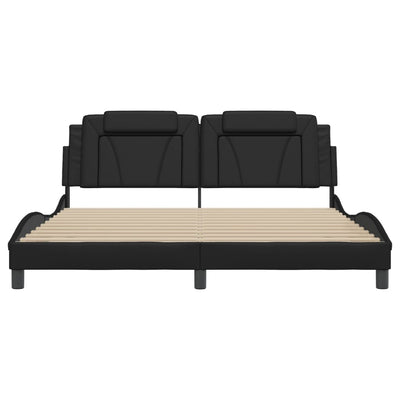 Bed Frame without Mattress Black 183x203 cm King Faux Leather Payday Deals