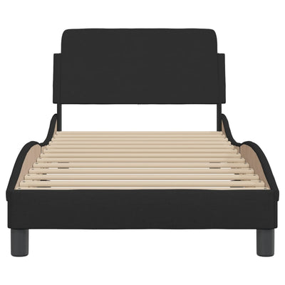 Bed Frame without Mattress Black 90x190 cm Fabric Payday Deals