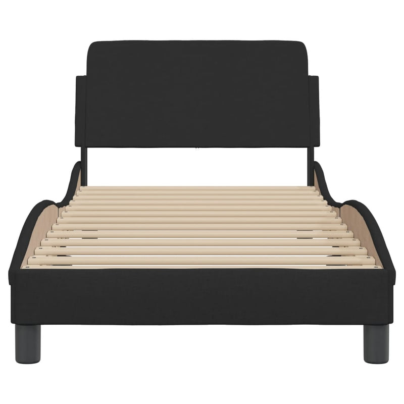 Bed Frame without Mattress Black 90x190 cm Fabric Payday Deals