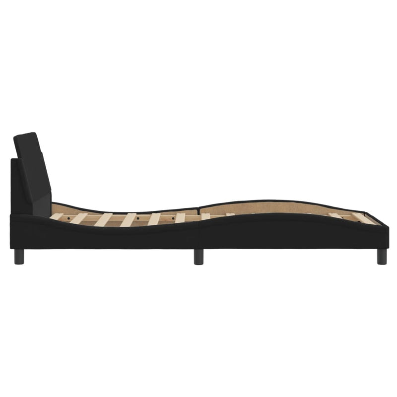 Bed Frame without Mattress Black 90x190 cm Fabric Payday Deals