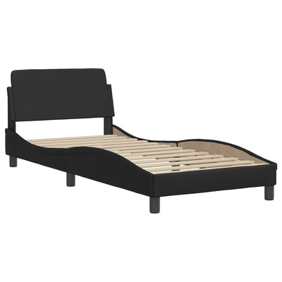 Bed Frame without Mattress Black 90x190 cm Faux Leather Payday Deals