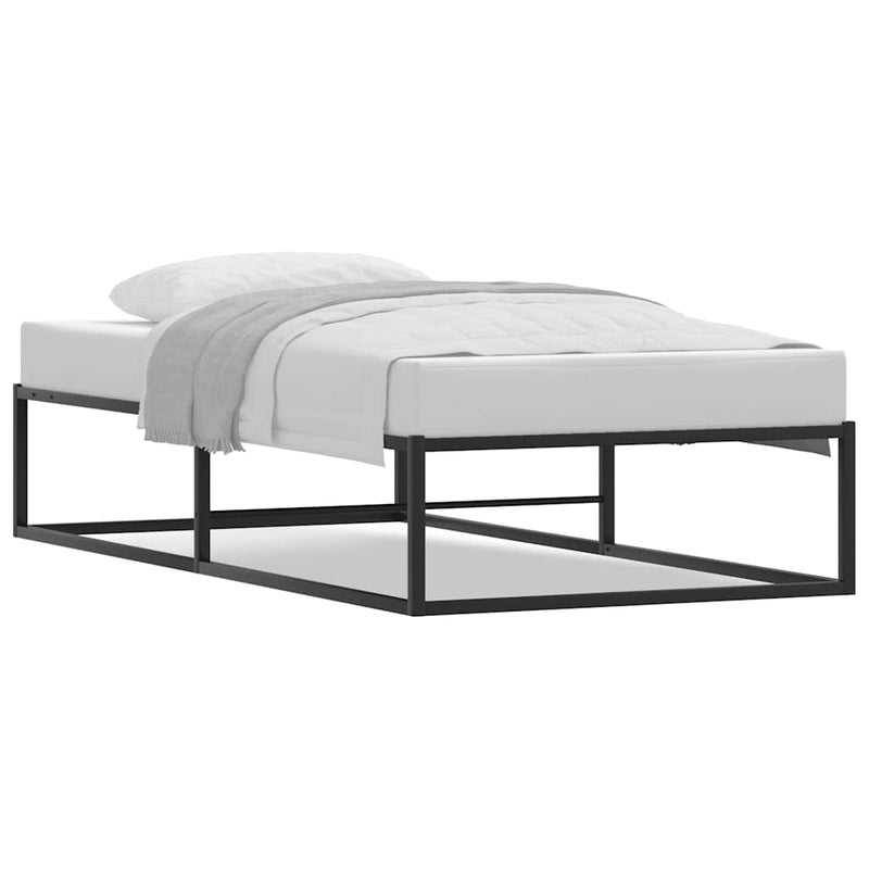 Bed Frame without Mattress Black 92x187 cm Single Metal Payday Deals