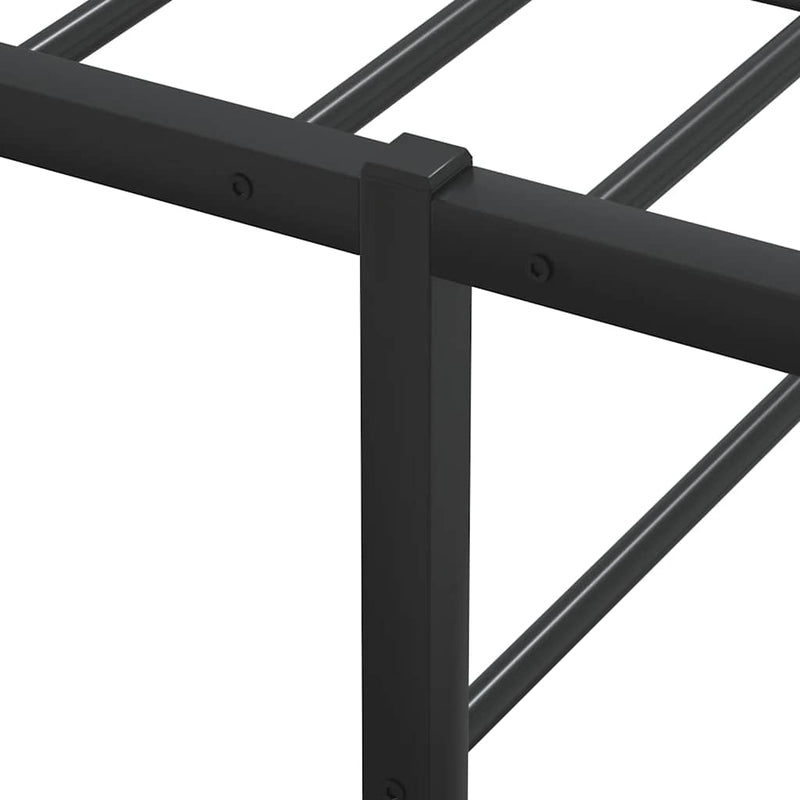Bed Frame without Mattress Black 92x187 cm Single Metal Payday Deals