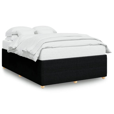 Bed Frame without Mattress Black Double Fabric Payday Deals