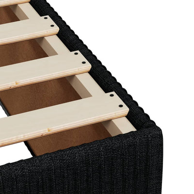 Bed Frame without Mattress Black Double Fabric Payday Deals
