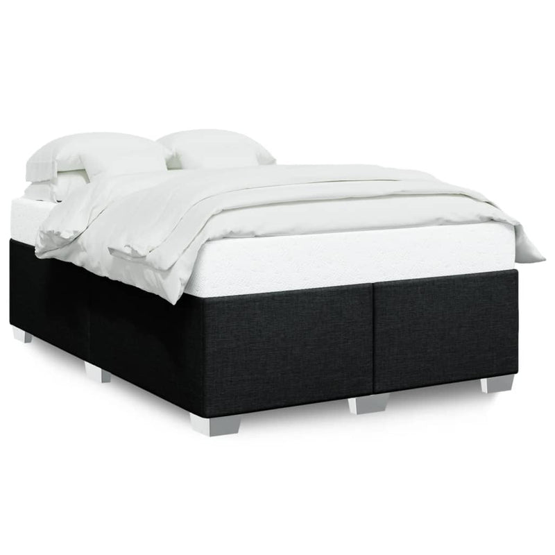 Bed Frame without Mattress Black Double Fabric Payday Deals
