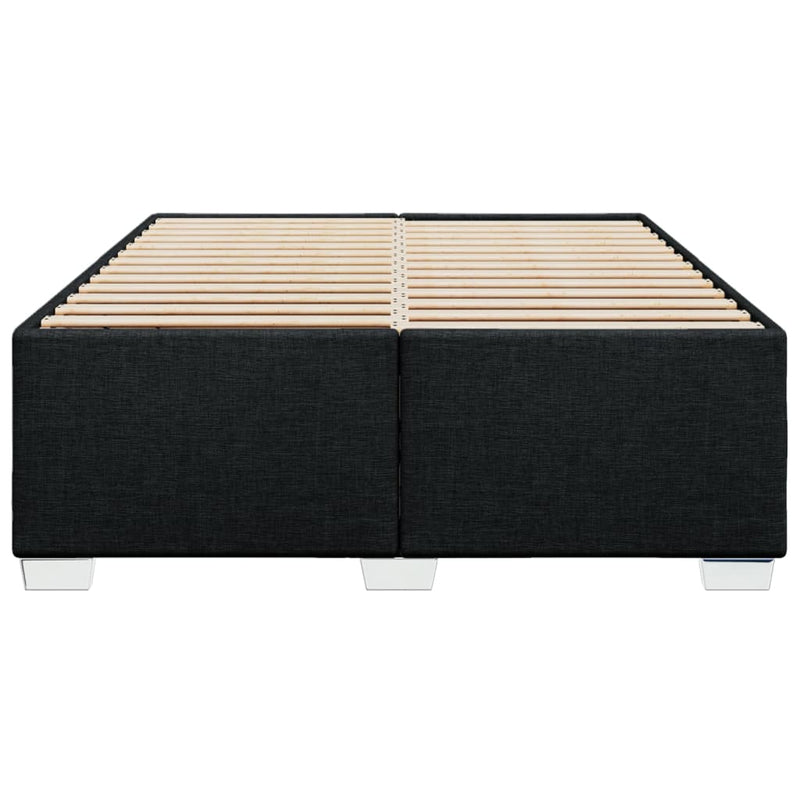 Bed Frame without Mattress Black Double Fabric Payday Deals