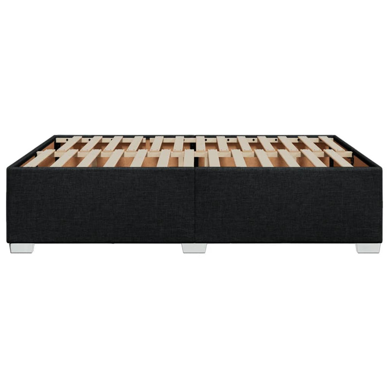 Bed Frame without Mattress Black Double Fabric Payday Deals