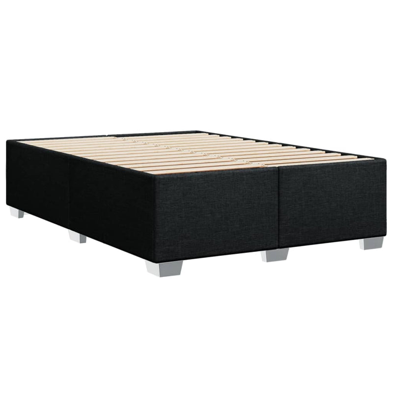 Bed Frame without Mattress Black Double Fabric Payday Deals